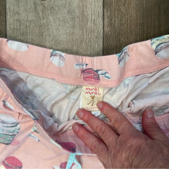 Munki Munki womens pj pants XL drawstring pink macaroon pajamas Lightweight - Picture 3 of 9